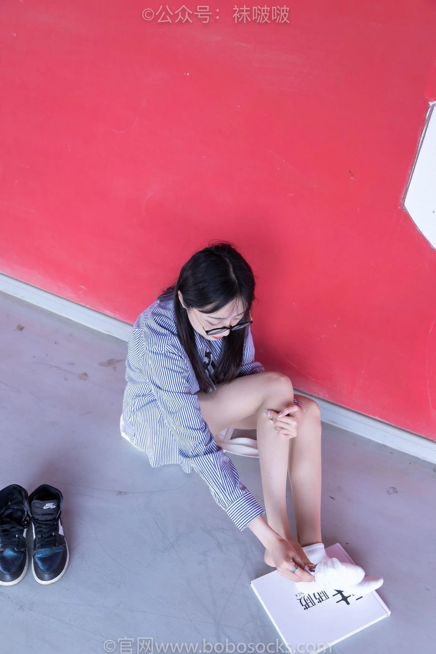 [BoBoSocks袜啵啵]NO.011 稚予-AJ、白色短棉袜、肉丝 [139P]插图5